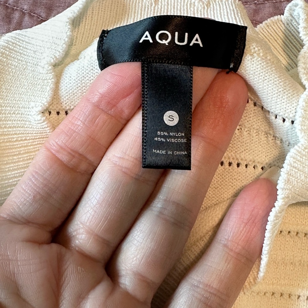 Aqua White Textured Tank Top - Picture 8 of 9